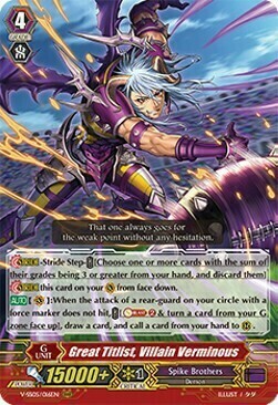 Great Titlist, Villain Verminous [V Format] Card Front