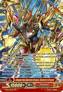 Conquering Supreme Dragon, Stunverse Dragon Card Front