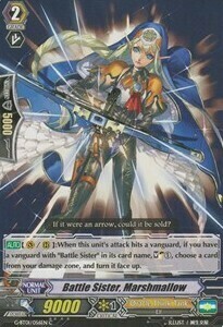 Battle Sister, Marshmallow Card Front