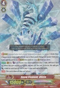 Snow Element, Blizza Card Front