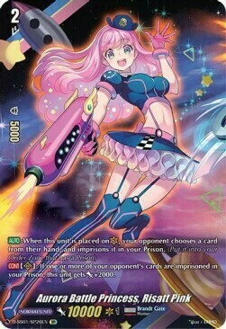 Aurora Battle Princess, Risatt Pink [D Format] Card Front