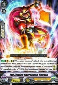 Evil Slaying Swordsman, Haugan [V Format] Card Front