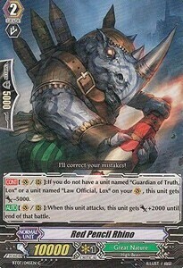 Red Pencil Rhino [G Format] Card Front