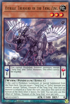 Zefraxi, Treasure of the Yang Zing Card Front