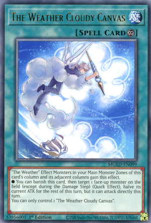 The Weather Cloudy Canvas Card Front