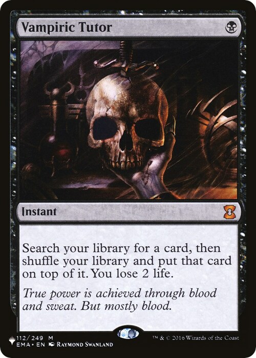 Vampiric Tutor Card Front