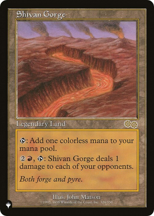 Shivan Gorge Card Front