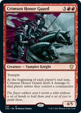 Crimson Honor Guard Card Front