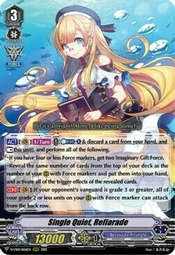 Single Quiet, Refiarade [V Format] Card Front