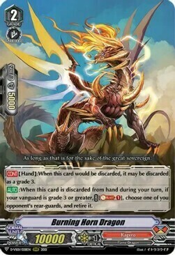 Burning Horn Dragon Card Front