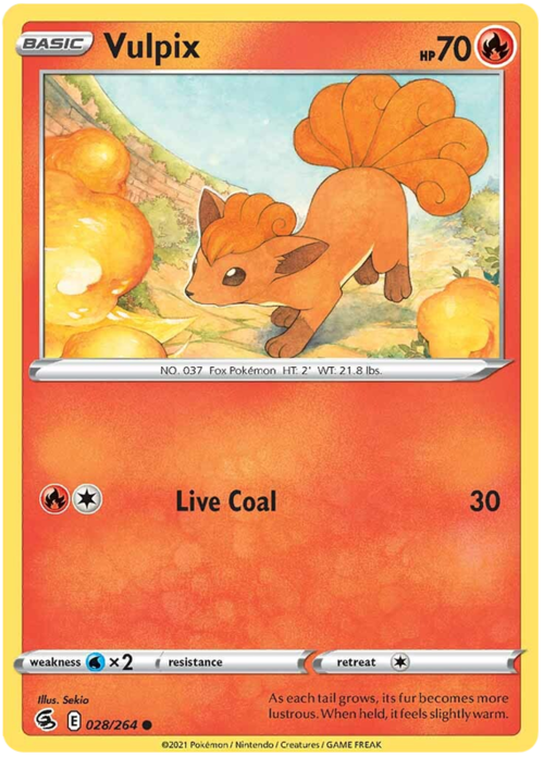 Vulpix Card Front