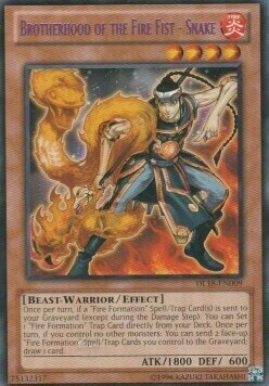 Brotherhood of the Fire Fist - Snake Card Front