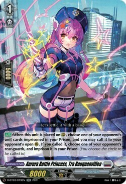 Aurora Battle Princess, Tra Bouquenvillea [D Format] Card Front