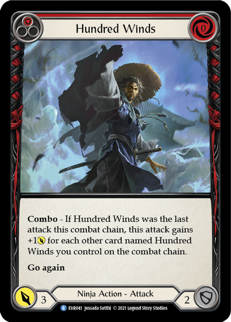 Hundred Winds - Red Card Front