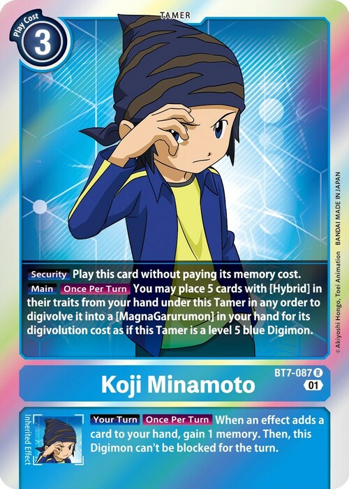 Koji Minamoto Card Front