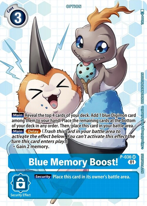 Blue Memory Boost! Card Front