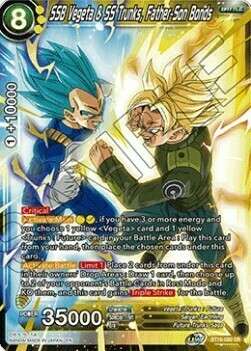 SSB Vegeta & SS Trunks, Father-Son Bonds Card Front