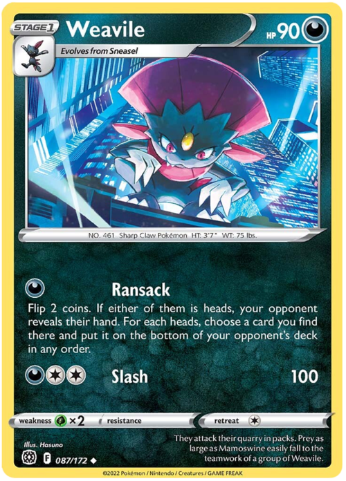 Weavile Card Front