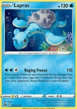 Lapras Card Front