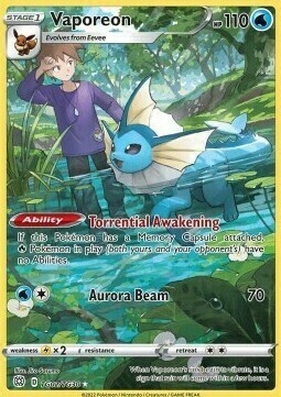 Vaporeon Card Front