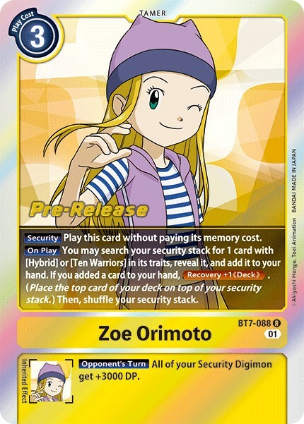 Zoe Orimoto Card Front