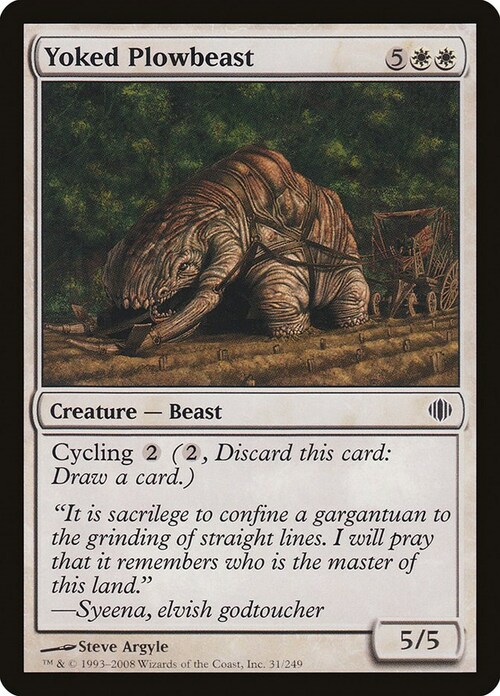 Yoked Plowbeast Card Front