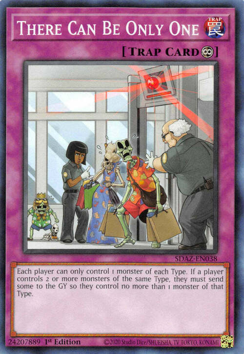 There Can Be Only One Card Front