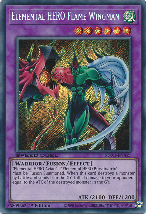 Elemental HERO Flame Wingman Card Front