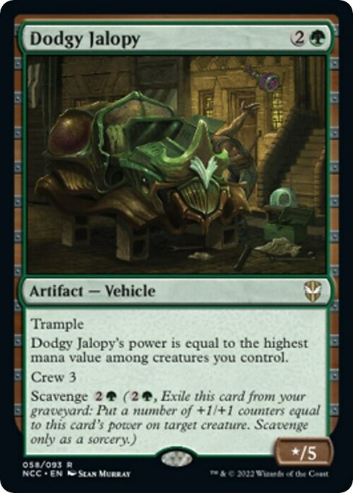 Dodgy Jalopy Card Front