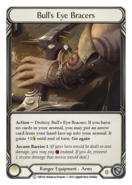 Bull's Eye Bracers Card Front