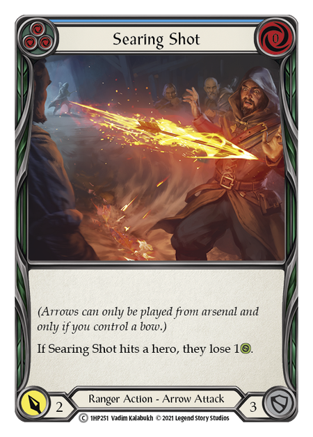 Searing Shot - Blue Card Front