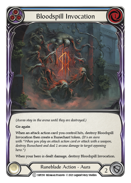 Bloodspill Invocation - Blue Card Front