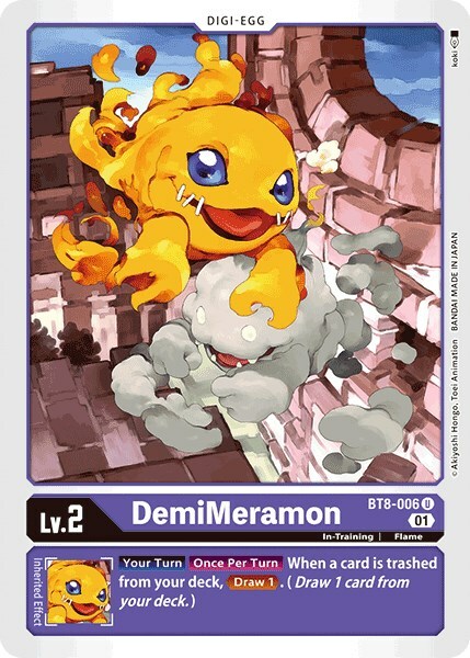 DemiMeramon Card Front