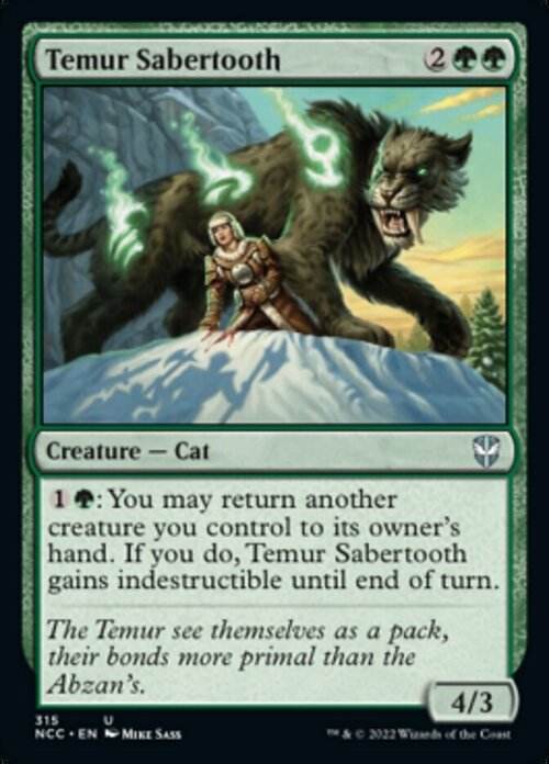 Temur Sabertooth Card Front