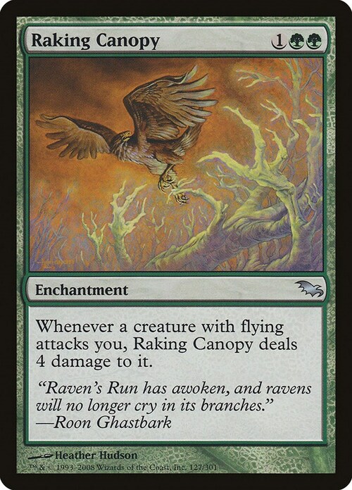 Raking Canopy Card Front