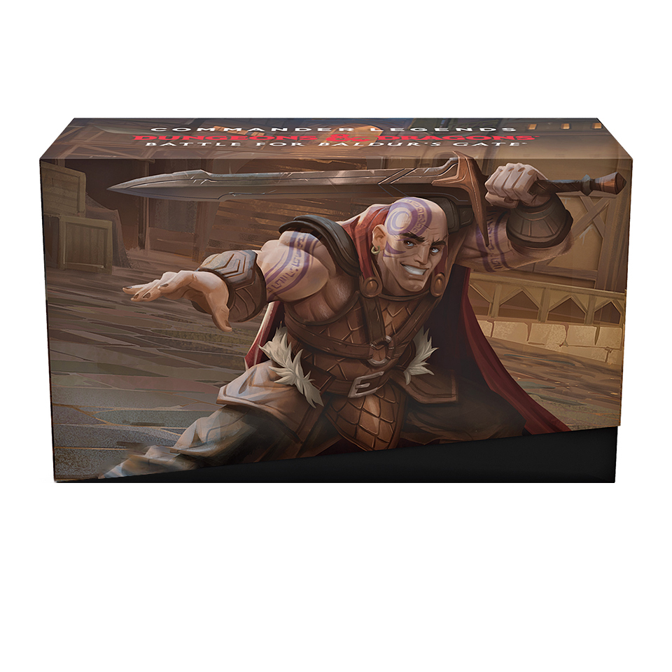 Leyendas de Commander: Batalla por Puerta de Baldur: Caja "Fat Pack Bundle" vacia