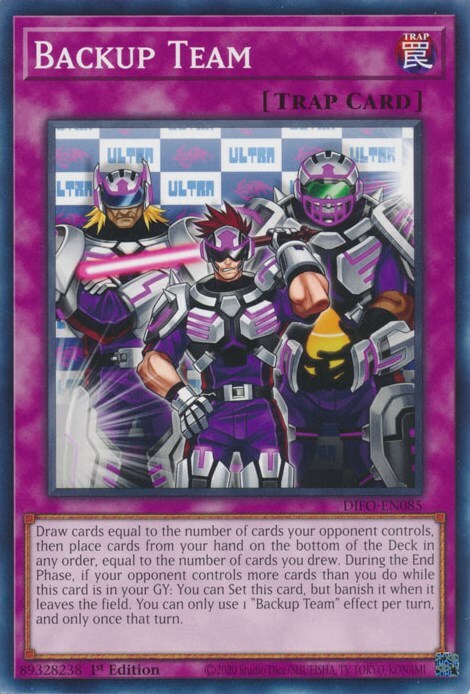 Backup Team Card Front