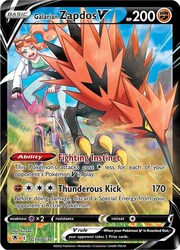 Zapdos di Galar V [Fighting Instinct | Thunderous Kick]