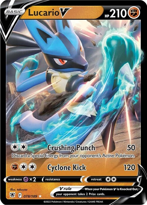 Lucario V Card Front