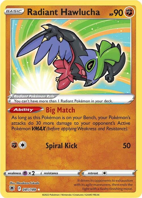 Radiant Hawlucha Card Front