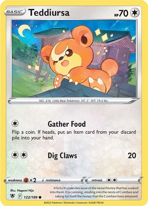 Teddiursa Card Front