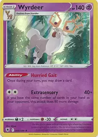 Wyrdeer [Hurried Gait | Extrasensory] Card Front