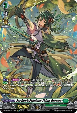 For One's Precious Thing, Rorowa [D Format] Card Front