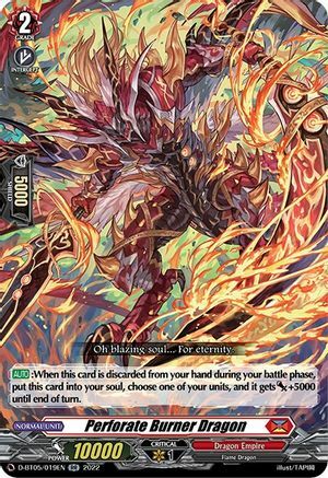 Perforate Burner Dragon Card Front