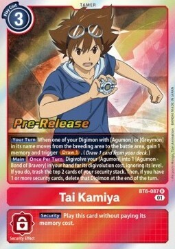 Tai Kamiya Card Front