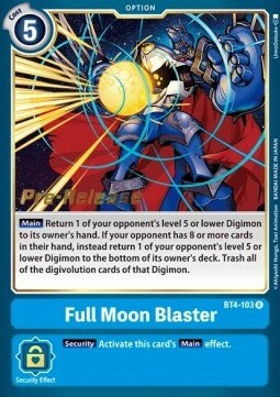 Full Moon Blaster Card Front