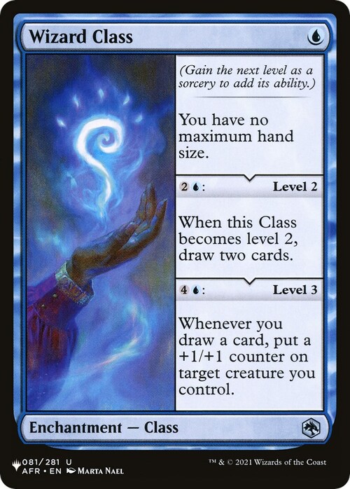 Wizard Class Card Front