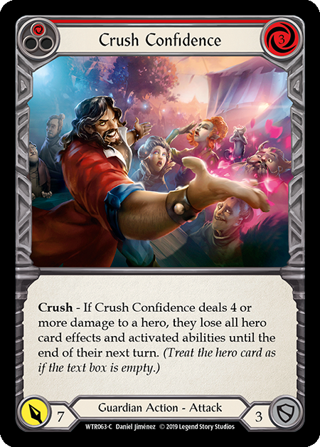 Crush Confidence - Red Card Front