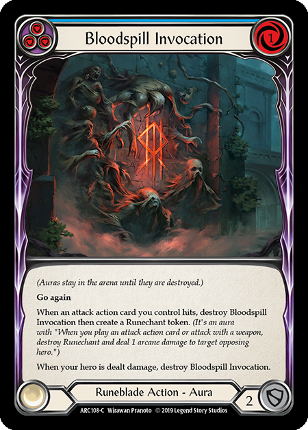 Bloodspill Invocation - Blue Card Front