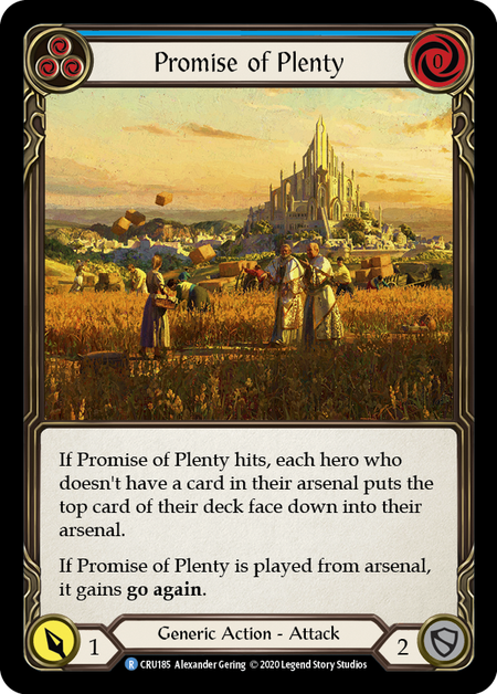 Promise of Plenty - Blue Card Front